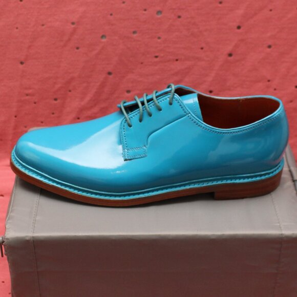Florsheim by Duckie Brown Patent Leather Oxfords in Aqua Blue main image 4